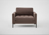 Eton Loveseat Smart Velvet Mouse / Black