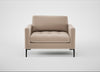 Eton Loveseat Smart Velvet Pebble / Black