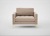 Eton Loveseat Smart Velvet Pebble / Brass