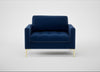 Eton Loveseat Cotton Velvet Midnight / Brass