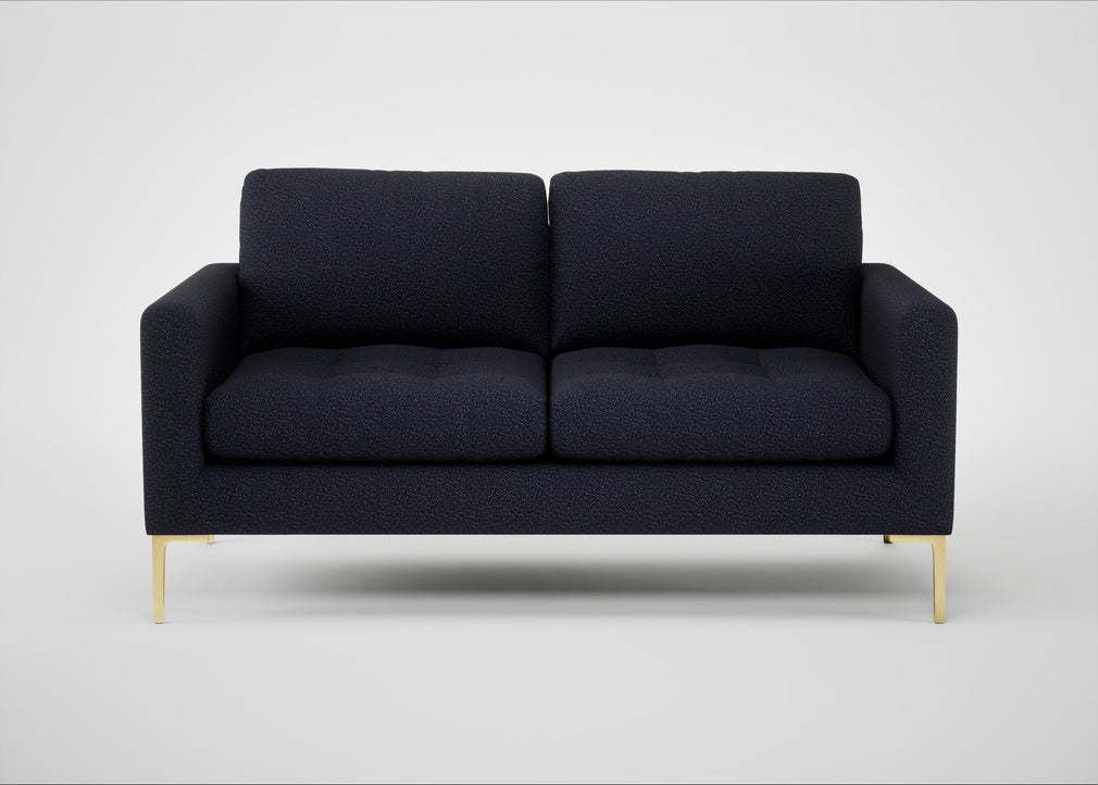 Eton 2 Seater Sofa Boucle Indigo / Brass