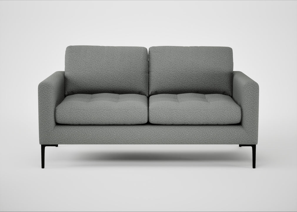 Eton 2 Seater Sofa Boucle Steel / Black