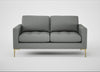 Eton 2 Seater Sofa Boucle Steel / Brass