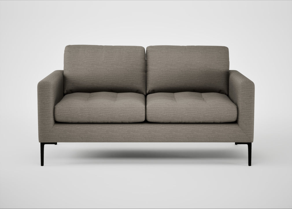 Eton 2 Seater Sofa Broad Weave Pebble / Black