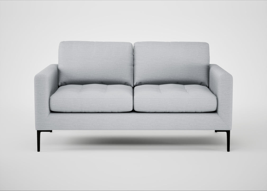 Eton 2 Seater Sofa Broad Weave Tin / Black