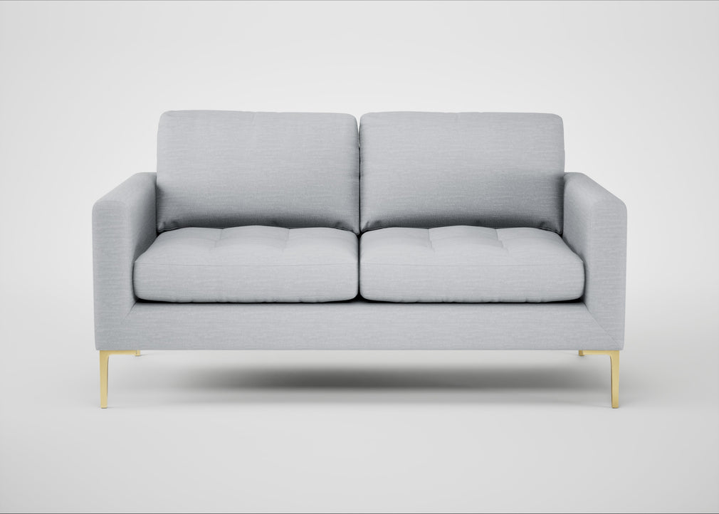 Eton 2 Seater Sofa Broad Weave Tin / Brass