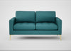 Eton 2 Seater Sofa Brushed Cotton Cadet / Brass