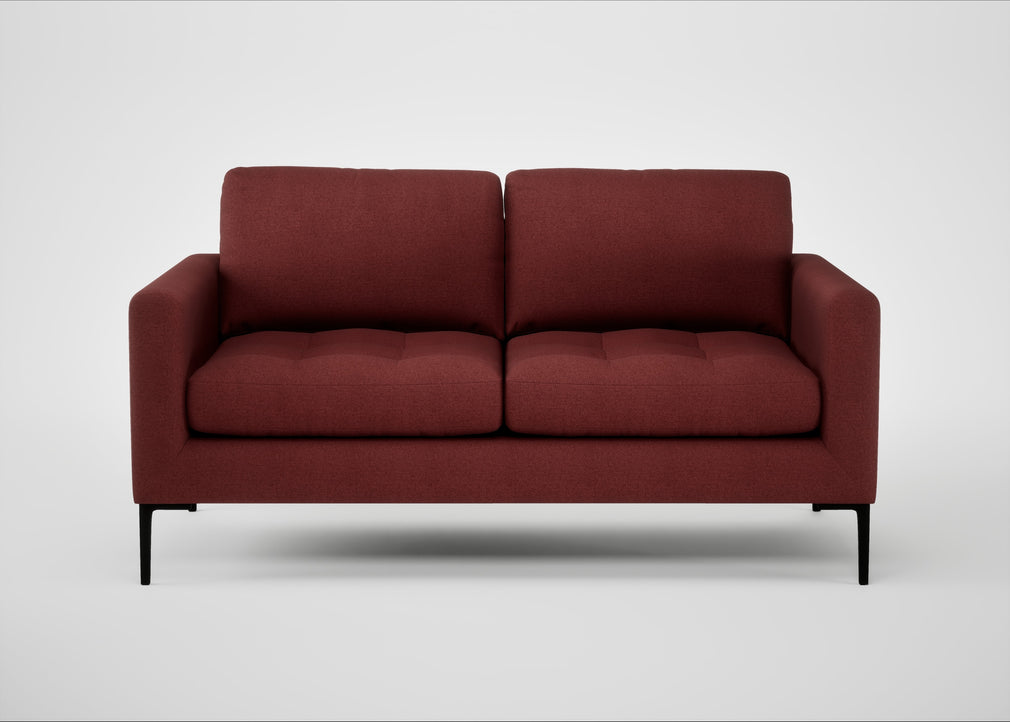 Eton 2 Seater Sofa Capelo Linen-Cotton Etruscan Red / Black