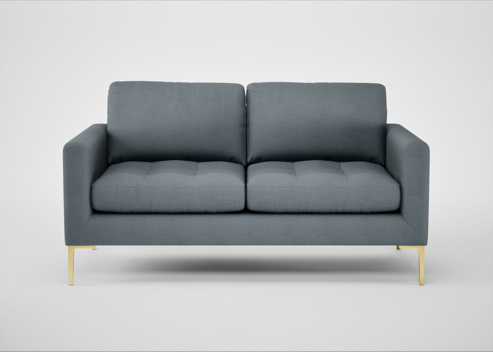 Eton 2 Seater Sofa Capelo Linen-Cotton Mineral / Brass
