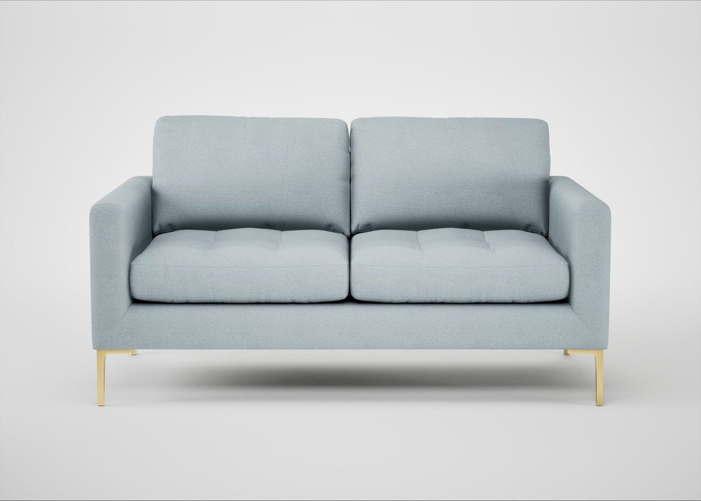 Eton 2 Seater Sofa Capelo Linen-Cotton Sea Shanty / Brass