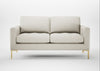 Eton 2 Seater Sofa Chunky Boucle Ecru / Brass