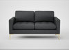 Eton 2 Seater Sofa Melton Wool Granite / Brass