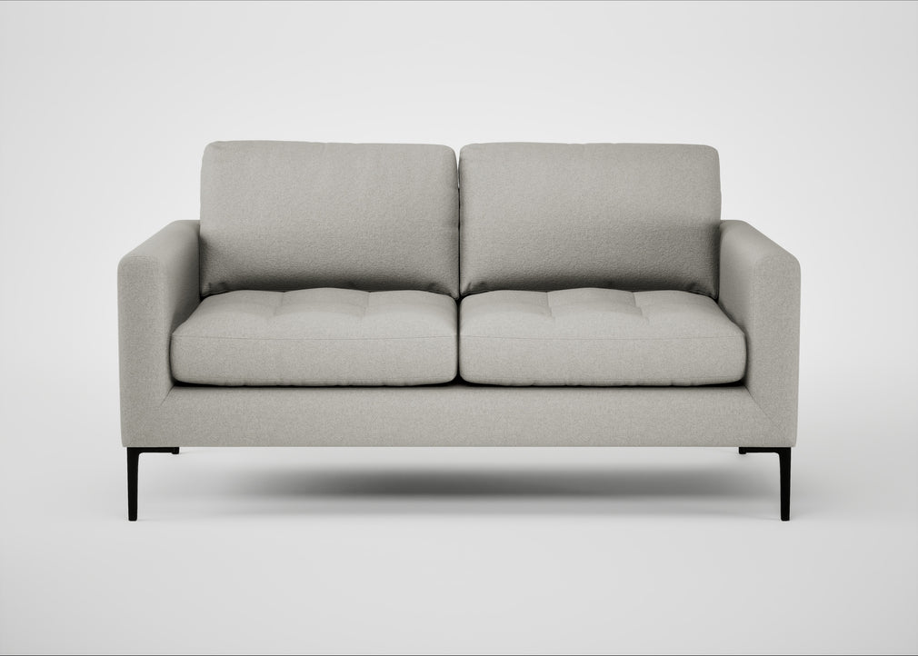 Eton 2 Seater Sofa Melton Wool Limestone / Black