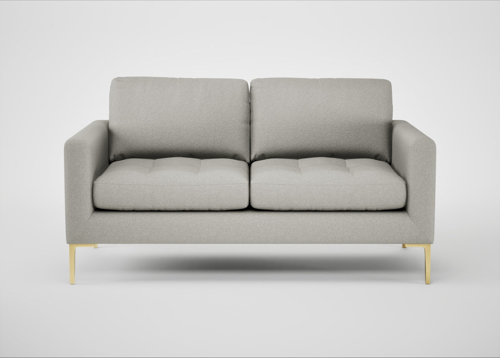 Eton 2 Seater Sofa Melton Wool Limestone / Brass