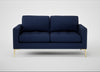 Eton 2 Seater Sofa Melton Wool New Navy / Brass