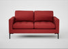 Eton 2 Seater Sofa Melton Wool Red Oxide / Black