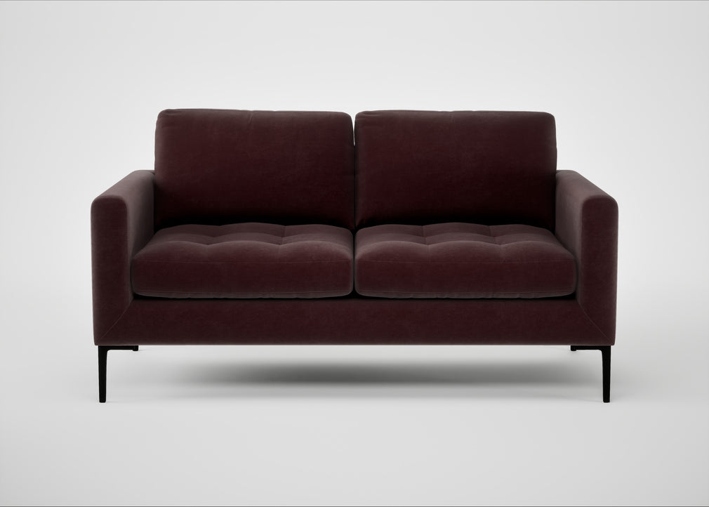 Eton 2 Seater Sofa Smart Luxe Velvet Acorn / Black