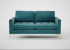 Eton 2 Seater Sofa Smart Luxe Velvet Airforce Blue / Brass