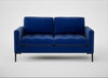 Eton 2 Seater Sofa Smart Luxe Velvet Azure / Black