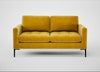 Eton 2 Seater Sofa Smart Luxe Velvet Canary / Black