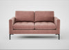 Eton 2 Seater Sofa Smart Luxe Velvet Dusky Pink / Black