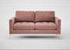 Eton 2 Seater Sofa Smart Luxe Velvet Dusky Pink / Brass