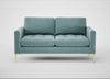 Eton 2 Seater Sofa Smart Luxe Velvet Mineral Blue / Brass