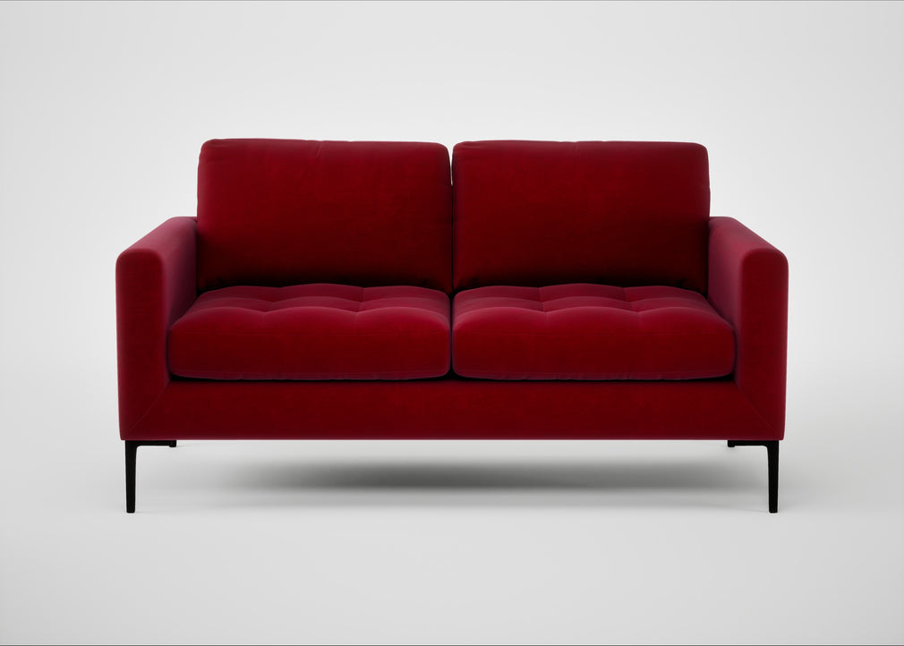 Eton 2 Seater Sofa Smart Luxe Velvet Mulberry / Black