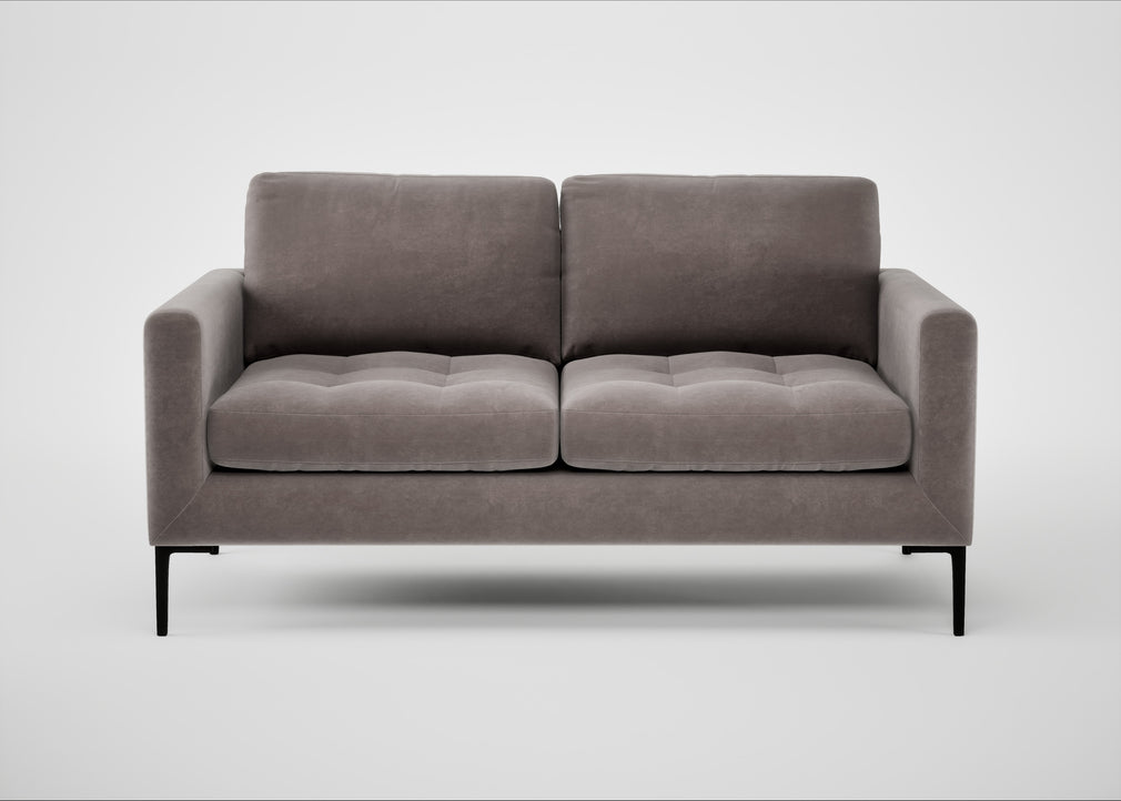 Eton 2 Seater Sofa Smart Luxe Velvet Mushroom / Black