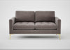 Eton 2 Seater Sofa Smart Luxe Velvet Mushroom / Brass