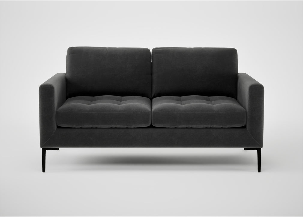 Eton 2 Seater Sofa Smart Luxe Velvet Nickel / Black