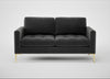 Eton 2 Seater Sofa Smart Luxe Velvet Nickel / Brass