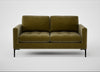 Eton 2 Seater Sofa Smart Luxe Velvet Peridot / Black