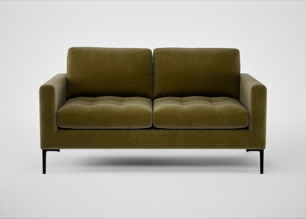 Eton 2 Seater Sofa Smart Luxe Velvet Peridot / Black
