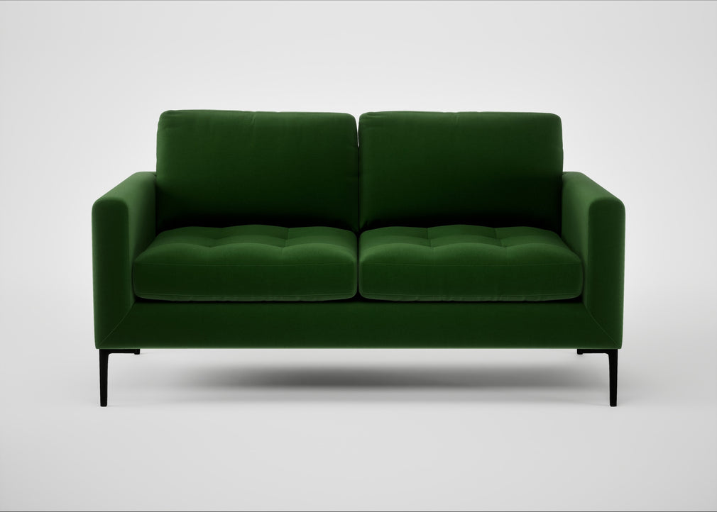 Eton 2 Seater Sofa Smart Velvet Forest / Black