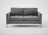 Eton 2 Seater Sofa Smart Velvet Mercury / Black