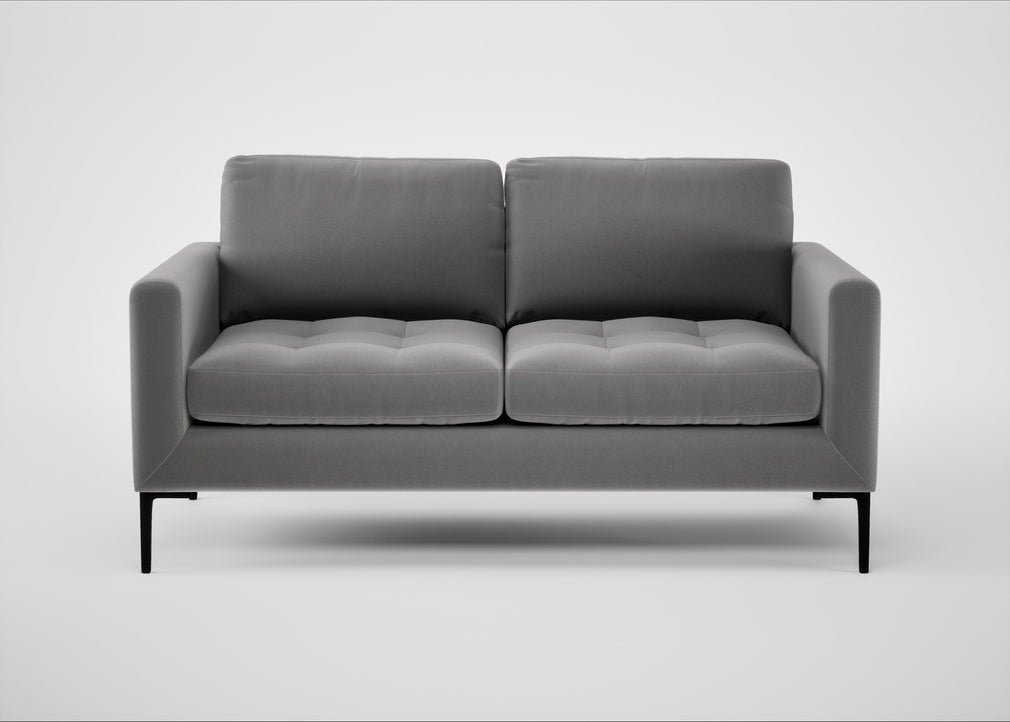 Eton 2 Seater Sofa Smart Velvet Mercury / Black