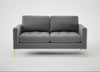 Eton 2 Seater Sofa Smart Velvet Mercury / Brass
