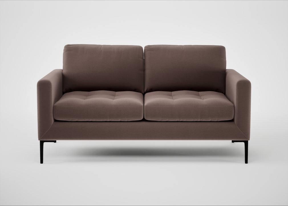 Eton 2 Seater Sofa Smart Velvet Mouse / Black