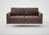 Eton 2 Seater Sofa Smart Velvet Mouse / Brass