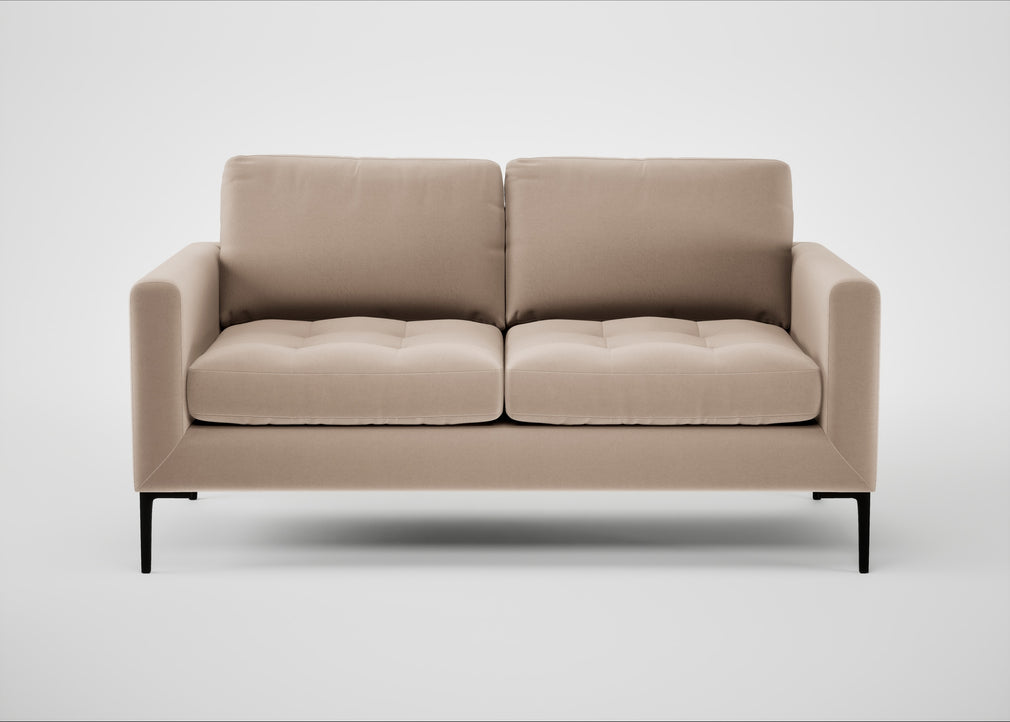Eton 2 Seater Sofa Smart Velvet Pebble / Black