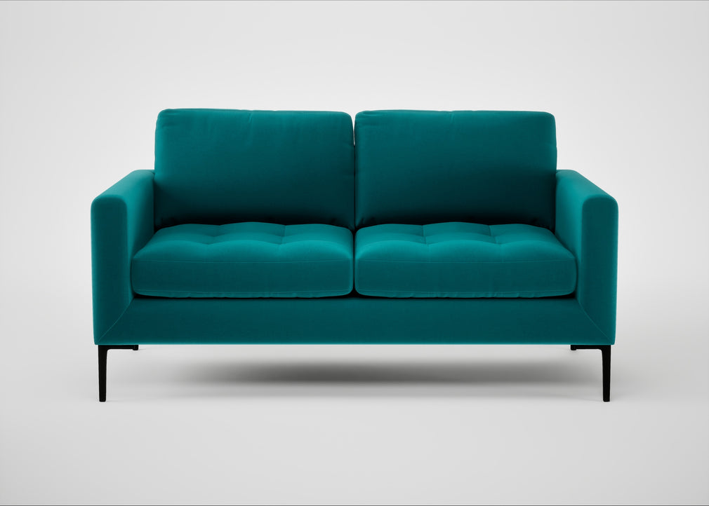 Eton 2 Seater Sofa Smart Velvet Petrol / Black