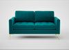 Eton 2 Seater Sofa Smart Velvet Petrol / Brass