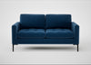 Eton 2 Seater Sofa Cotton Velvet Petrol / Black