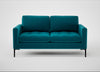 Eton 2 Seater Sofa Cotton Velvet Teal / Black