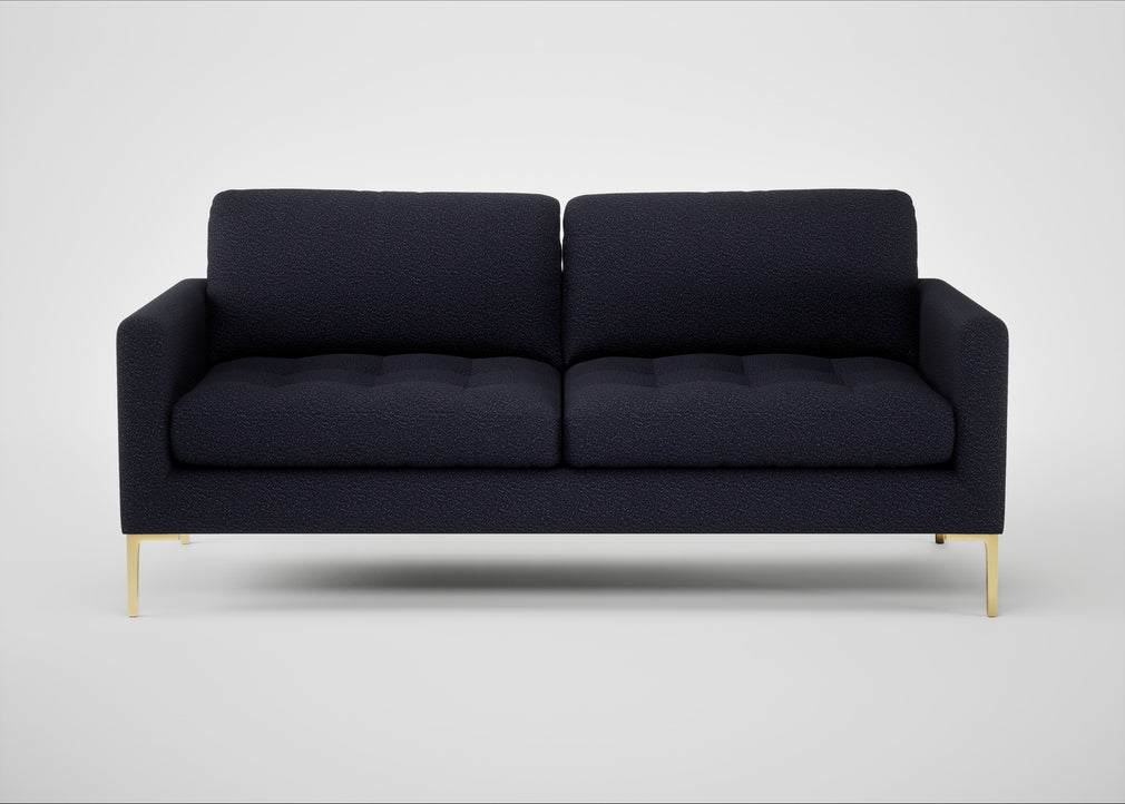 Eton 3 Seater Sofa Boucle Indigo / Brass