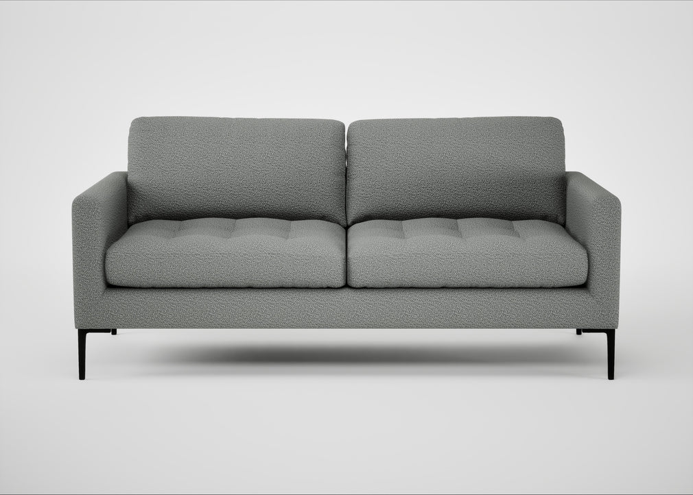 Eton 3 Seater Sofa Boucle Steel / Black