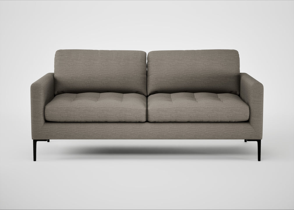 Eton 3 Seater Sofa Broad Weave Pebble / Black