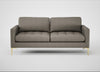 Eton 3 Seater Sofa Broad Weave Pebble / Brass