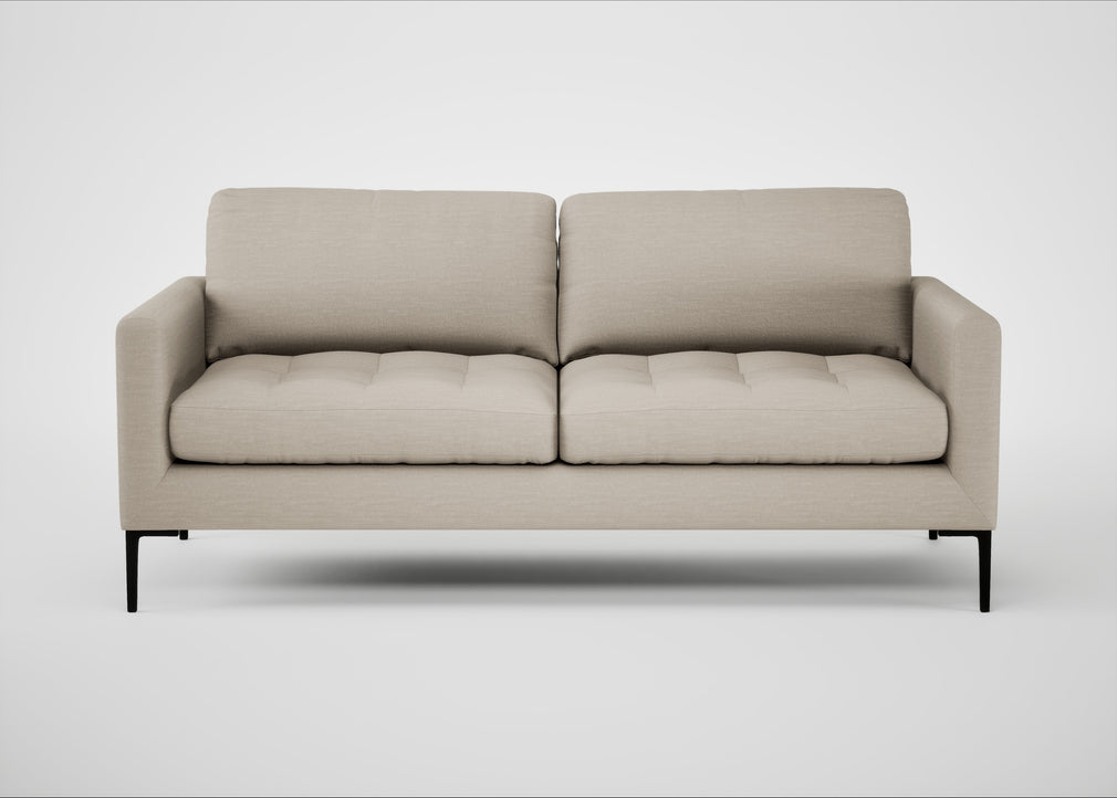 Eton 3 Seater Sofa Broad Weave Putty / Black